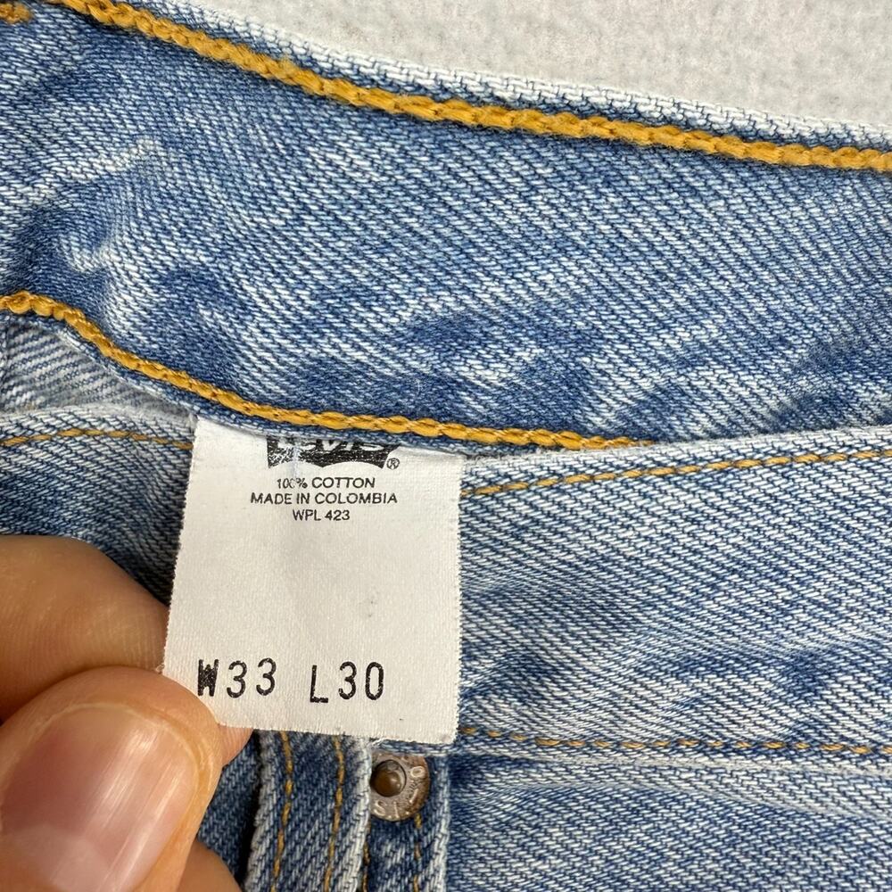 Vintage Levis Jeans Men's 33x30 Fits 31x30 Blue Colombia made Paper Tag 2002 y2k - Picture 7 of 9